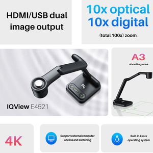 10X оптический зум 8MP визуализатор портативный сканер документ камера 4k с микрофоном - Product Image 6