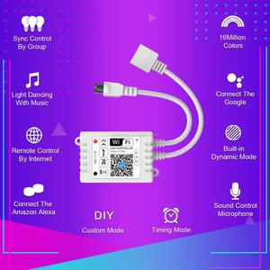 Wifi-контроллер для смартфона, управление через приложение Smart WIFI RGB RGBW контроллер для светодиодной ленты