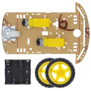 Nuevo Motor Smart Robot Car Chasis Kit Speed Encoder Caja de batería 2WD para Arduino Envío gratis