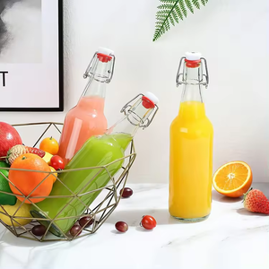 <span class=keywords><strong>Swing</strong></span> <span class=keywords><strong>Top</strong></span> chai thủy tinh vòng rõ ràng Glass Beer Bottle đối với nước giải khát 250ml 500ml 750ml 1000ml Glass Wine Bottle - Product Image 5