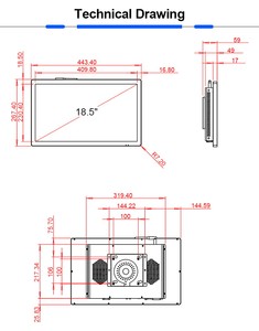 PC con pantalla táctil de 18 pulgadas personalizada de fábrica, todo en uno Core I3 i5 i7 i9, PC con panel de pantalla táctil - Product Image 6