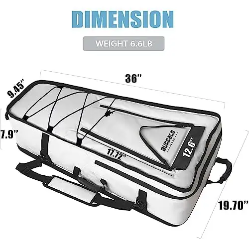 Buffalo Gear Insulated Larger Fish Cooler Bag 36in Leakproof Fishing kill Keep Ice Cold Fresh Portable Kayak Cooler Bag