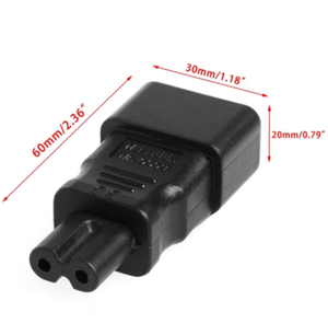 標準成形ユニバーサル電源アダプターIEC320C14-C7アダプターコンバーターIEC320C7-C14AC電源プラグソケットIEC320アダプター - Product Image 2