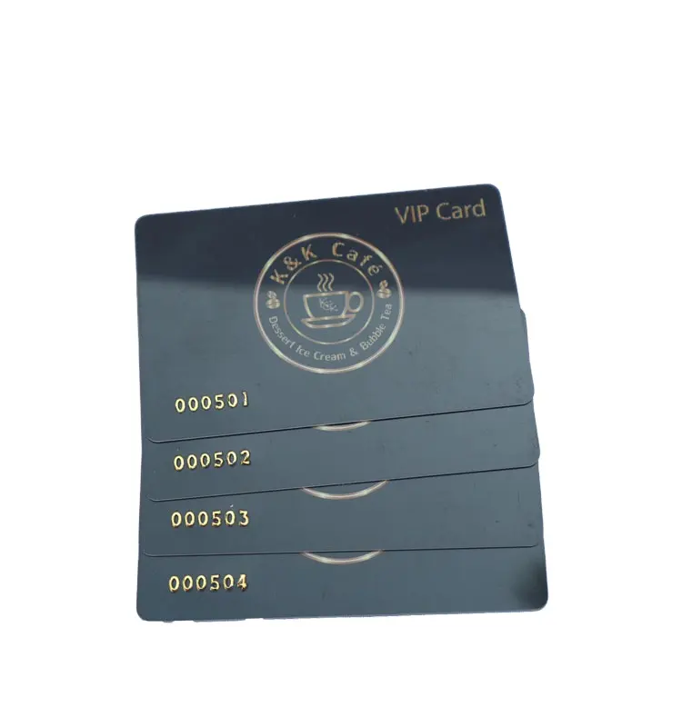 High Quality Credit Card Size PVC Barcode Gift plastic card with serial number printing