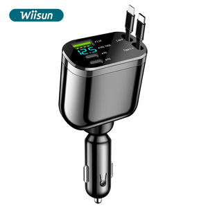 S M4 5 IN 1カー充電器携帯電話USB PDタイプCケーブル高速充電コードシガレットライターQC/PDアダプターiPhone用 - Product Image 1