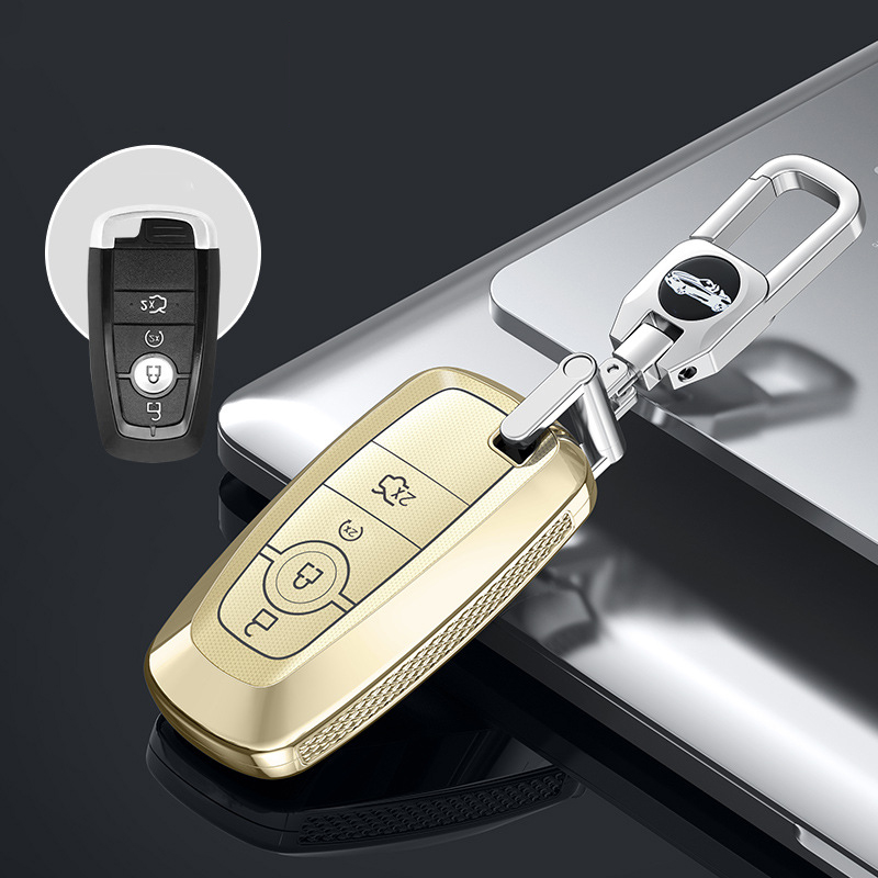 4 Button Golden+Key Ring