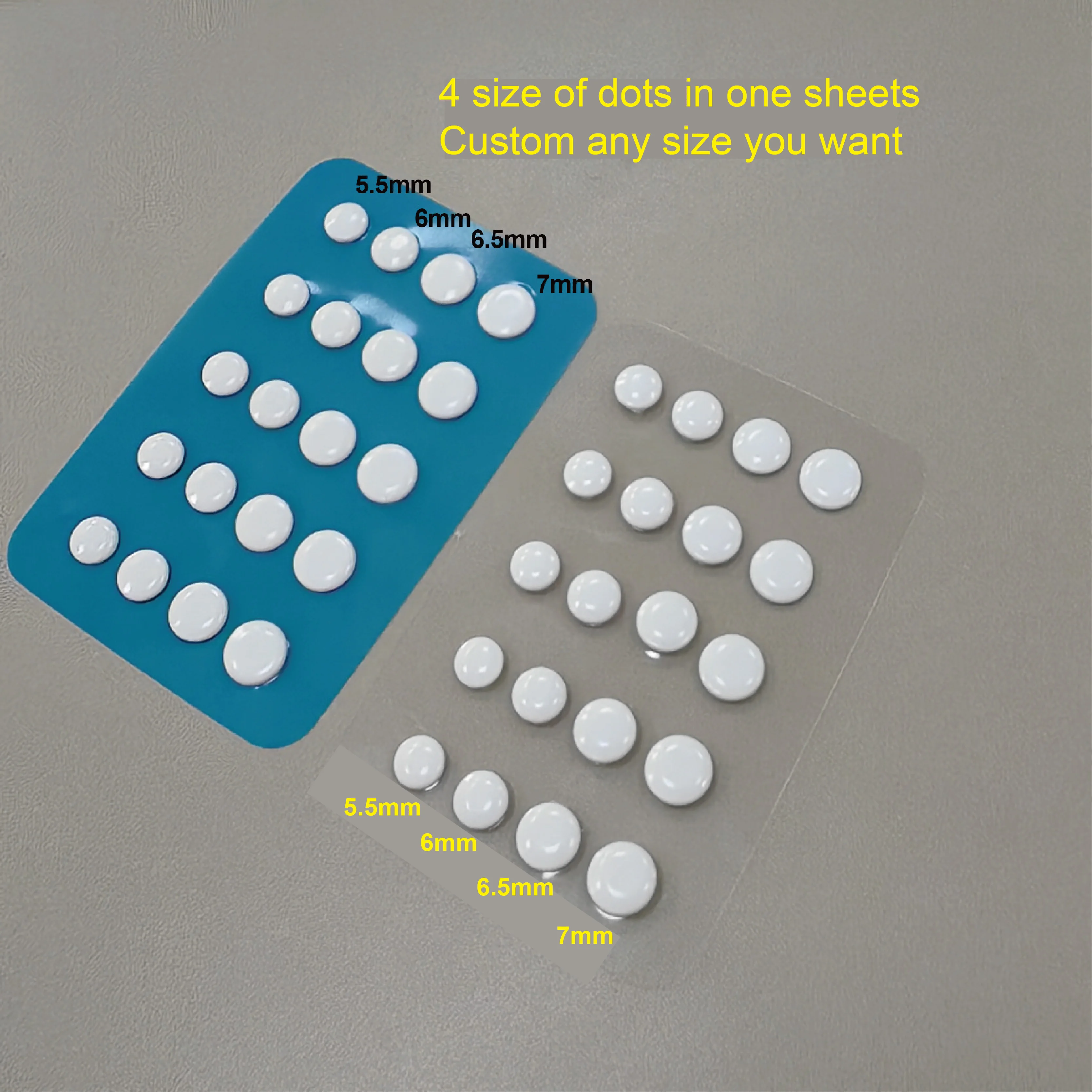 20 pièces-blanc 5.5mm/6mm/6.5mm/7mm