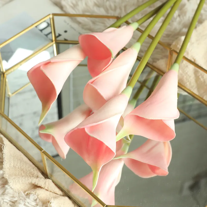 Whovenda grande toque real calla lily flores artificiais para festa de casamento casa decoração mesa centro