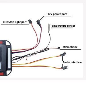 สวิตช์เซนเซอร์ระบบสัมผัส12V 5A 60W สำหรับกระจกอัจฉริยะปุ่มหกปุ่มพร้อมหน้าจอที่แสดงผลเวลาผ่านบลูทูธ - Product Image 5