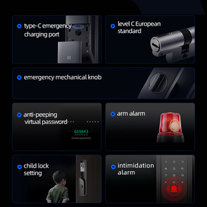 False Closure Arming Duress Alarm Password Key Home Security Ble Password Keyless Apartment Best Smart Locks for Home - Product Image 4