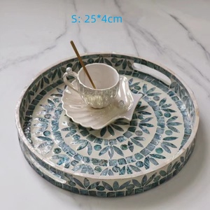 酒店装饰品家居长方形食品容器穿托盘珍珠托盘工艺品礼品
