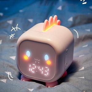 Cute Dinosaur Shape Smart <strong>Digital</strong> Alarm Clock with <strong>Temperature</strong> Display and Voice Control USB Powered for Bedroom - Product Image 3