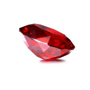 Yüksek kaliteli kan kırmızı yakut Oval şekil sentetik gevşek taş lab yetiştirilen yakut - Product Image 4