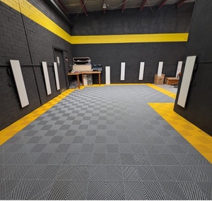 Rigid Modular Colorful Interlocking pp Garage Floor Tiles Plastic Garage Flooring for Car Detailing Shop Workshop