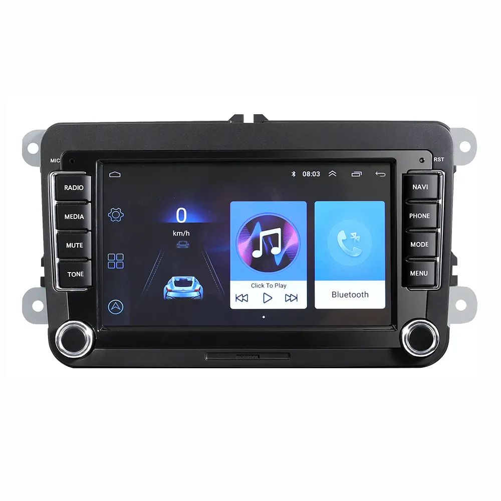 Para VW Volkswagen GOLF MK5 MK6 Jetta Passat CC Radio estéreo de coche GPS Carplay 7 ''pantalla táctil doble Din