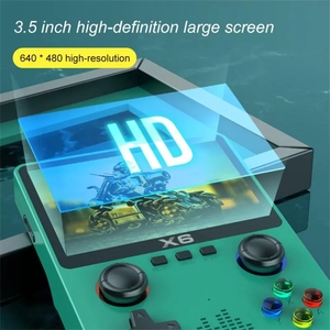 X6ゲームコンソールHDPSPハンドヘルドゲームコンソールデュアルジョイスティックGBAアーケードエミュレーターサポートDDR1/DDR2