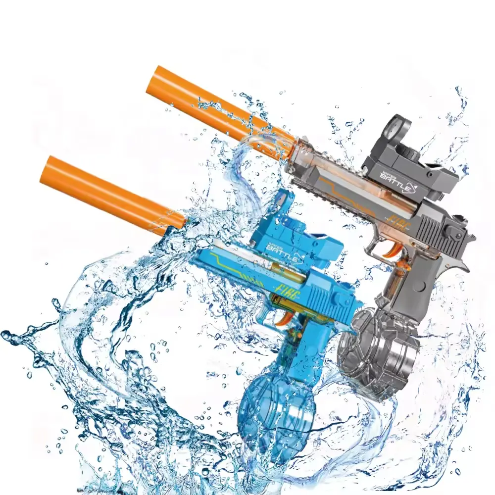 مسدس مياه كهربائي عالي السرعة يدوي آلي مزود بمنفذ Desert Eagle لإطلاق النار المستمر لعبة أطفال مسدس كهربائي لعبة للأطفال