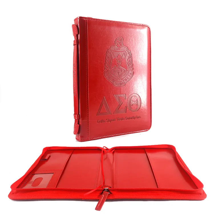 Custom PU Leather Easy to carry Red Church Handle Ritual Bible Book Cover Ritual Bible Bag with Custom Logo