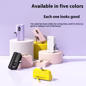 2 port dahili tip-c ve telefon fişleri 5000mAh güç banka USB-C telefon için taşınabilir şarj cihazı - Product Image 2