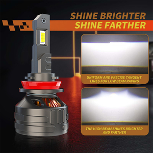 ネオグロークロノス銅管CSP3570 6チップ6500K IP68 CANbus <span class=keywords><strong>LED</strong></span>ヘッドライト160W 36000LmペアH4 H7
