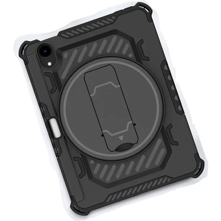 Combo TPU + PC couverture arrière coque antichoc hybride support rotatif tablette couverture étui pour ipad mini 4 5 6 étui armure