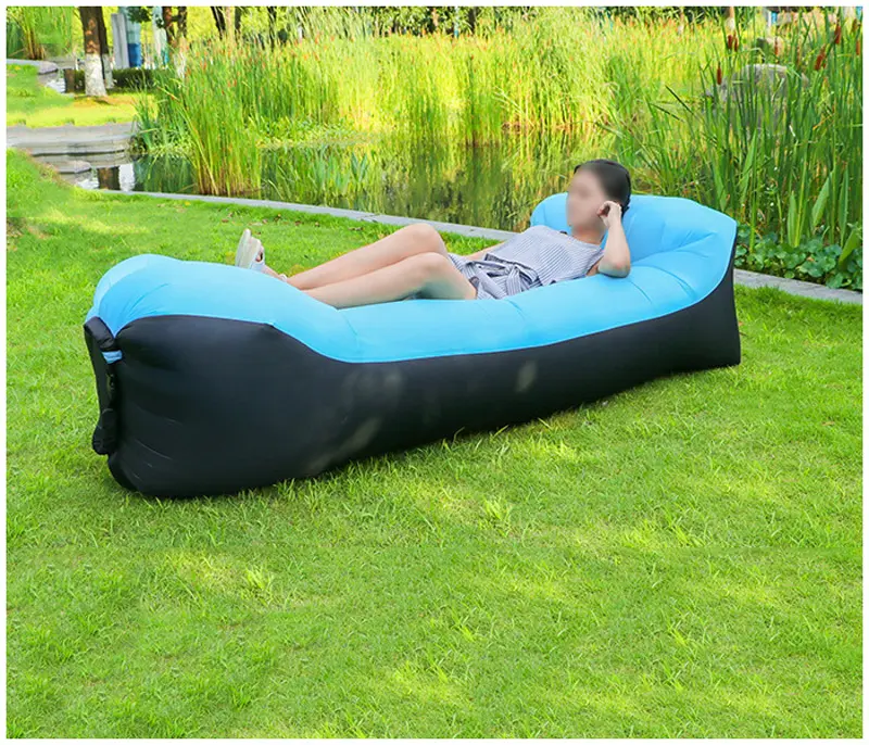 Sac de couchage paresseux de lit gonflable de chaise longue d'air de différentes couleurs