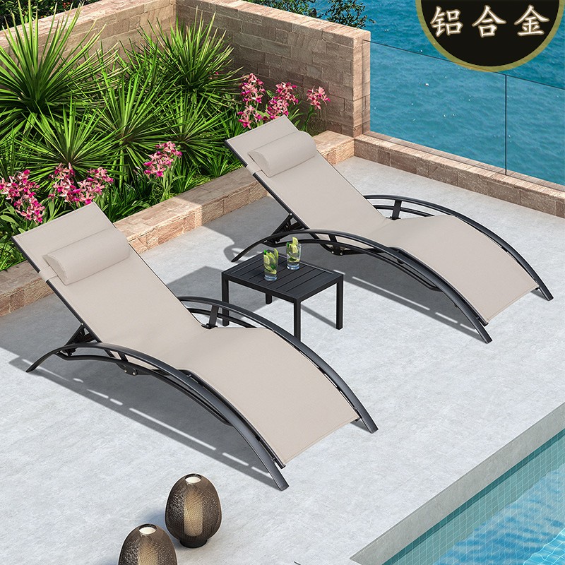 2 light Khaki lounge chairs+1 matching coffee table