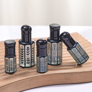 ヴィンテージ中東スタイルのガラスロールボトル3ml 6ml 10ml 12ml香水詰め替え可能なオイルボトルねじDIYエッセンシャルオイル用