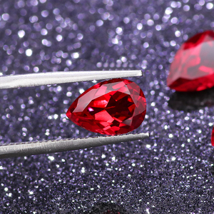Lab Grown Gemstone <strong>Ruby</strong> High Quality Pear Cut Synthetic <strong>Ruby</strong> Stone Indian Red <strong>Ruby</strong> - Product Image 3