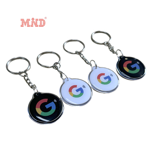 RFID anahtar Chian 13.56MHz özel epoksi anahtarlık NFC NTAG sosyal medya için 213 etiketi NFC anahtarlık - Product Image 1