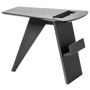 Sofá moderno personalizado y creativo para sala de estar, mesa auxiliar, mesa de esquina para dormitorio, mesa de centro negra multifuncional de madera maciza - Product Image 1