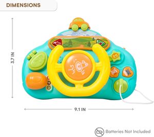 Elektrikli bebek sondaj oyuncaklar simüle sürüş araba copilotu direksiyon çocuk erken eğitim arabası sürüş müzikal oyuncaklar - Product Image 3
