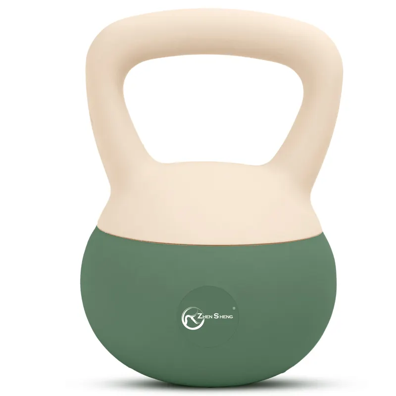 Zhensheng Custom Logo Soft Kettlebell Equipamentos De Fitness PVC Borracha Kettlebell