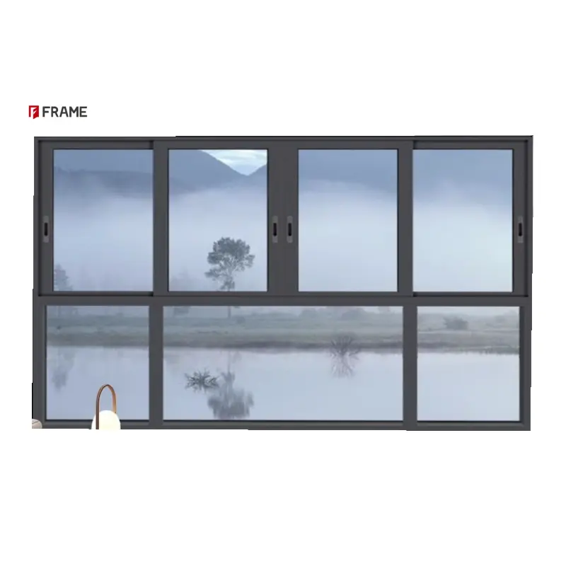 बड़ा ग्लास खड़ा प्रीफैब्रिकेटेड यूरोपीयन मानक बुलेटप्रूफ एल्यूमीनियम स्लाइडिंग दरवाजा और खिड़की कारखाने मूल्य खिड़की फ्रेम