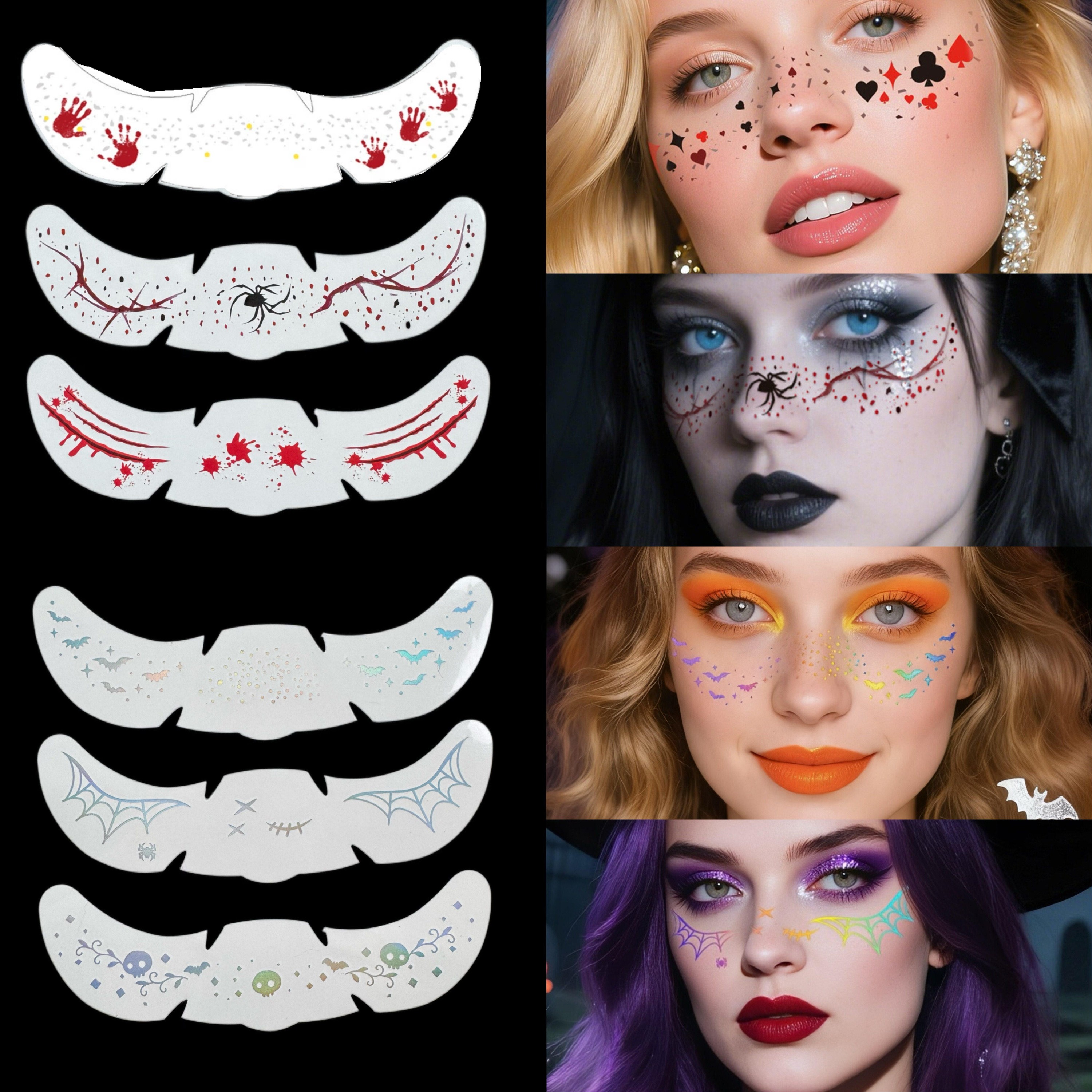 Un set completo di 6 biglietti di Halloween