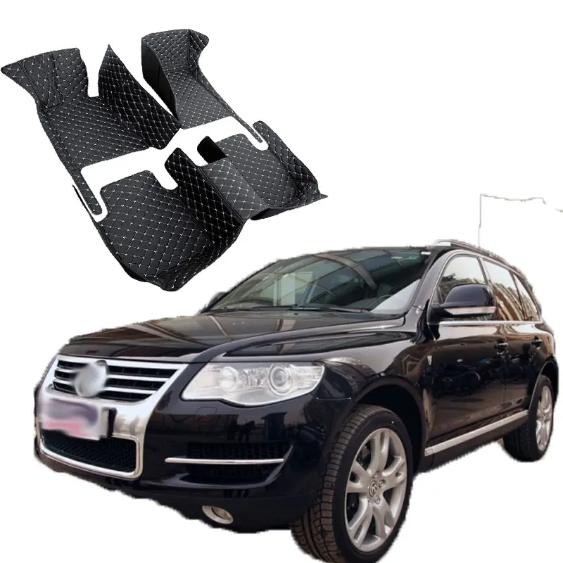 Accessoires intérieurs Tapis de sol de voiture pour Volkswagen Touareg 2008 2009 2010 Tapis de pied auto personnalisés Tapis de voiture