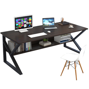 Multifuncional comprar en línea moderna oficina en casa Almacenamiento de doble capa mesa de ordenador de estudio grande - Product Image 3
