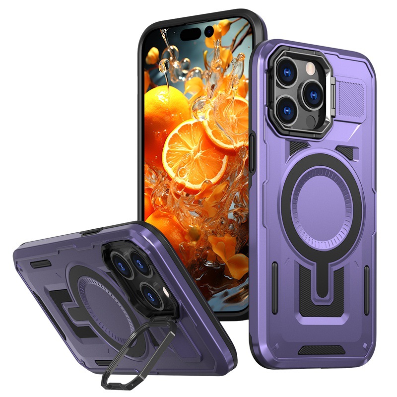 Support de lentille creuse magnétique violet
