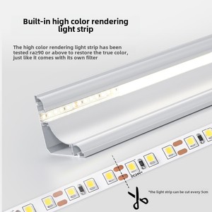 İki-in-one alüminyum profil LED profil ışık olmayan yerleştirme no-sıva oturma odası tavan dekorasyonu aydınlık köşe ışık - Product Image 5