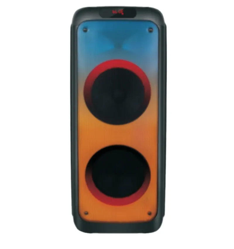 Fabricante de lujo Tws doble 12 pulgadas Rolling Big Bt Speaker Light Trolley Karaoke Portable Partybox Party Speaker