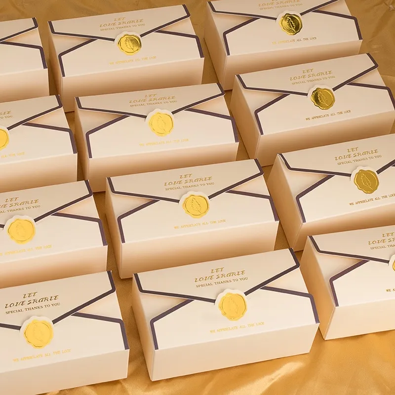 Scatola di caramelle per matrimoni piccola all'ingrosso scatola vuota in stile coreano creativo scatola regalo di caramelle Color Champagne dorato