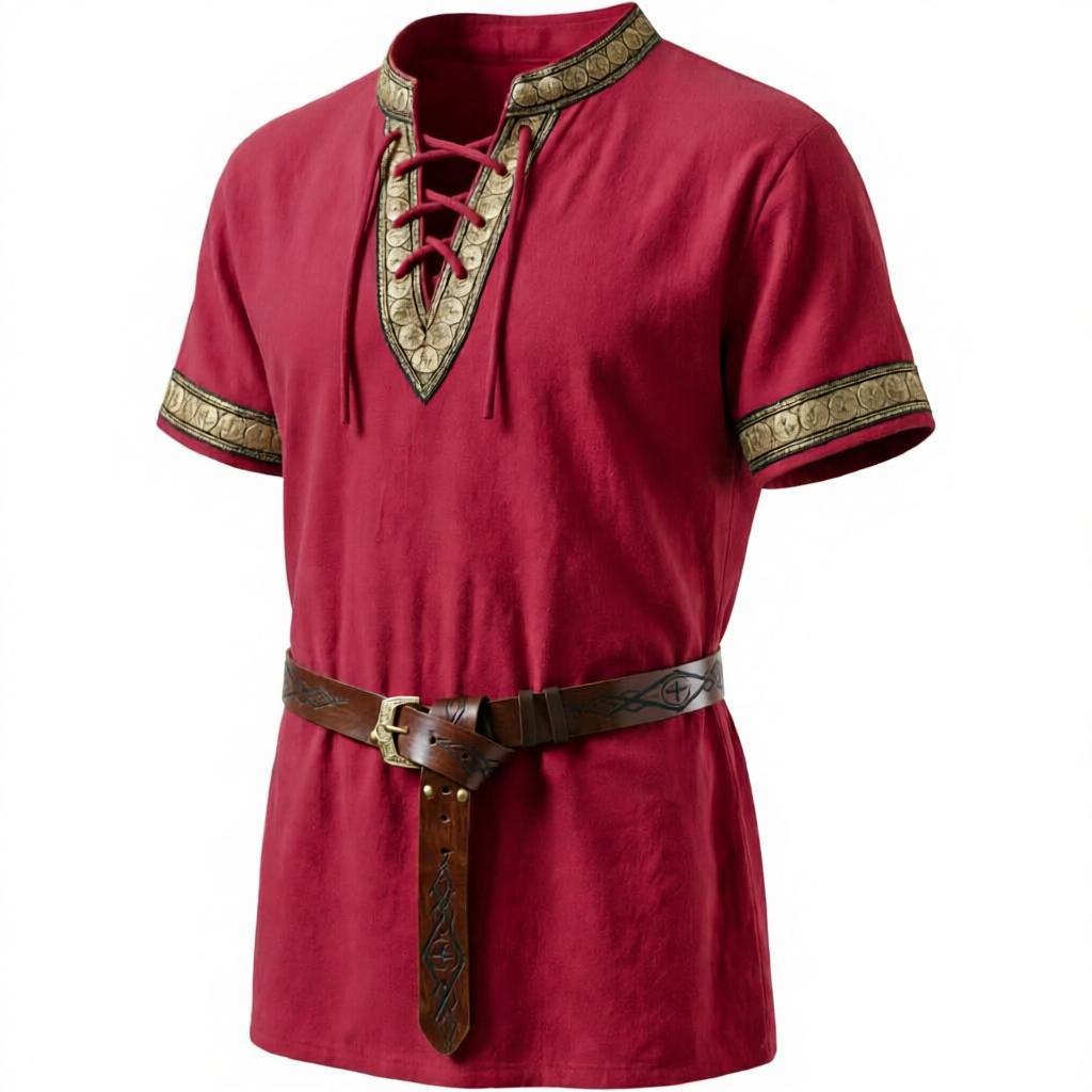 Camicia rossa con cintura
