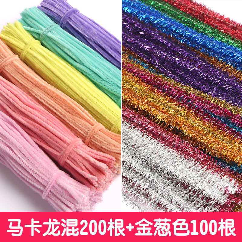 200 macarons + 100 bâtonnets à paillettes