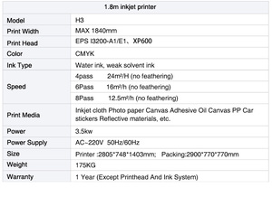 Cheap Price Industrial Digital Large Format <strong>Printer</strong> 70/1.3/1.6/1.8/3.2M Xp600 Dx7 Dx5 I3200 Eco Solvent Inkjet Cmyk Ink <strong>PRINTER</strong> - Product Image 5