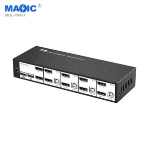 4k 60hz自动DP Kvm开关双显示器Kvm DP扩展显示Kvm开关4进2出笔记本电脑 - Product Image 5
