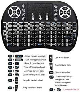 Wireless RGB Mini tastiera telecomando Touchpad Mouse Combo impermeabile per Android TV Box Smart TV OS USB PC finestre Computer - Product Image 6