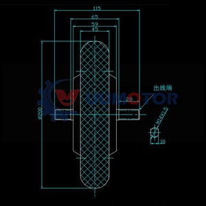 M ultra - Thin Max <strong>Load</strong> 65kg 8 Inch Dual/single Shaft <strong>Robots</strong> AGVs Bldc Servo Hub Motor with Encoder