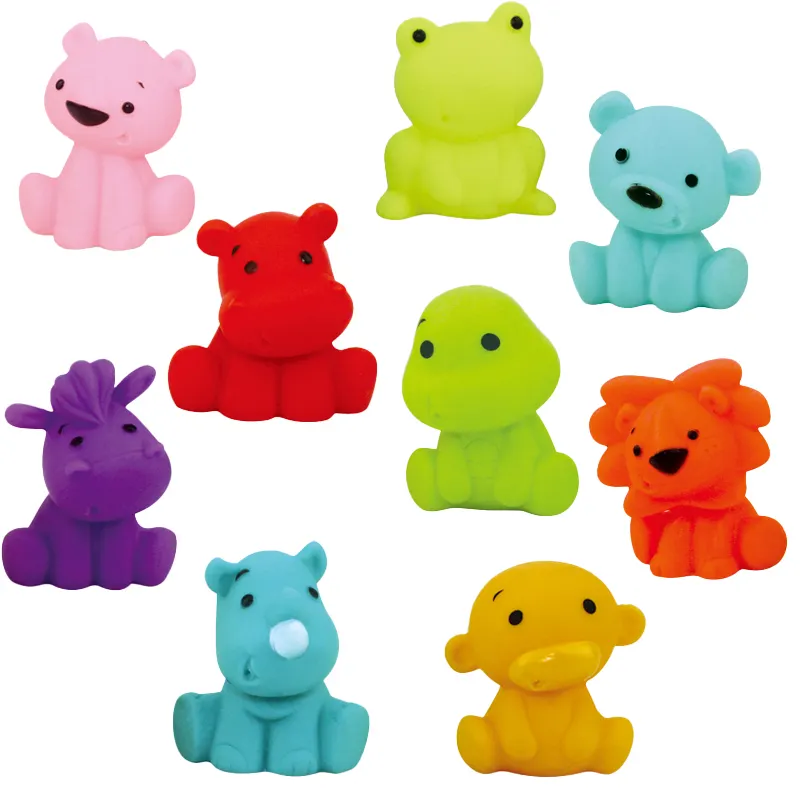 Giocattoli colorati Fidget Silicone morbido spremere Stress giocattolo da bagno animale Spray acqua giocattoli da bagno per bambini per bambini