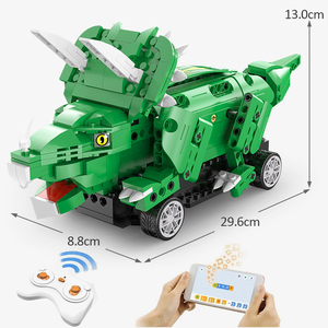 CaDa C59002W dinosaurio mundo Triceratops modelo programación bloques de construcción juguete DIY montaje educativo ladrillo conjunto Juguetes