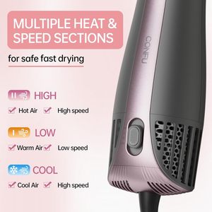 Confu một bước Máy sấy tóc bàn chải Salon Blowout nhà dễ dàng Volumizing thẳng nóng không khí tỏa sáng Frizz kiểm soát cho tất cả các loại tóc - Product Image 5